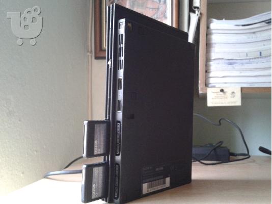 πωλειται play station 2 slim μαυρο + ενα τηλεχειριστηριο